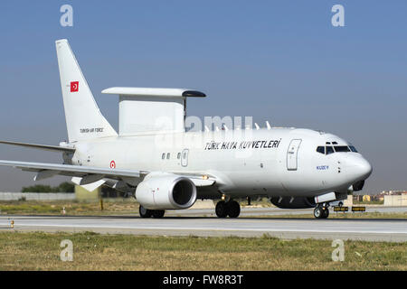 Un bagno turco Air Force Boeing 737-7Wedgetail ES, la nuova pace Eagle Airborne Early Warning e controllo (AEW&C) Piattaforma, frequentando Foto Stock