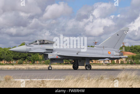 Spanish Air Force EF-2000 Typhoon durante il TLP a Albacete Air Base, Spagna. Foto Stock