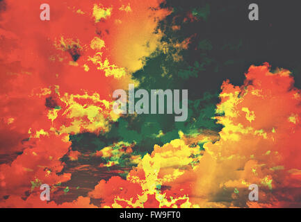 Abstract moderno graphic design arte digitale concept creativo Foto Stock