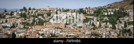 Quartiere Albaicín nella città di Granada, Spagna Foto Stock