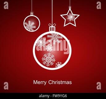 Addobbi natale realizzata da fiocchi di neve illustrazione vettoriale Illustrazione Vettoriale