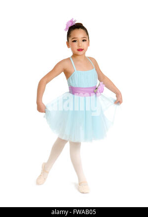 Bambino Ballerina in pastello, considerando il costume Foto Stock