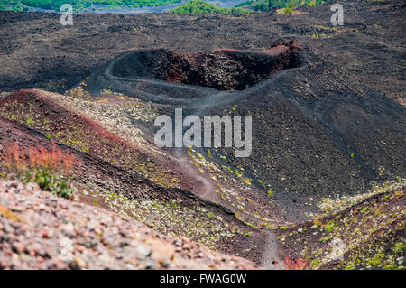 Crateri Silvestri. Il monte Etna. Nicolisi, Catania, Sicilia, Italia Foto Stock