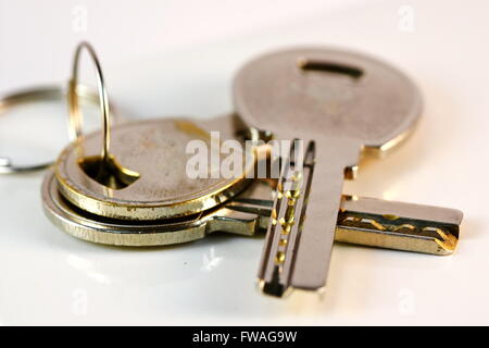 Chiudere le chiavi e cilindri di bloccaggio Foto Stock