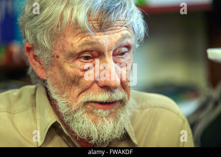 Gary Snyder un poeta americano durante la sua visita a Praga nel 2007 Foto Stock