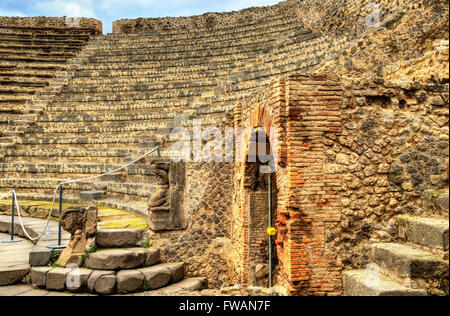 Odeion, il piccolo teatro di Pompei Foto Stock