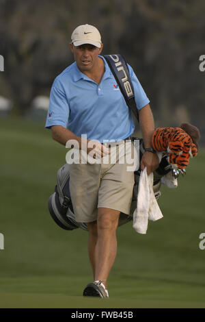 Marzo 14, 2007 - Orlando, FL, Stati Uniti d'America - Tiger Woods' caddie Steve Williams in azione durante la Arnold Palmer Invitational a Bay Hill Club and Lodge il 14 marzo 2007 a Orlando, Florida...ZUMA Press/Scott A. Miller (credito Immagine: © Scott A. Miller via ZUMA filo) Foto Stock