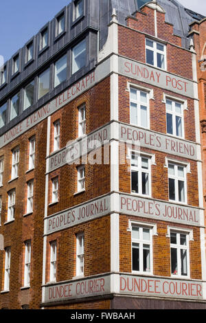 Dundee courier edificio ex Sweeney Todd del negozio su 186 Fleet Street Foto Stock