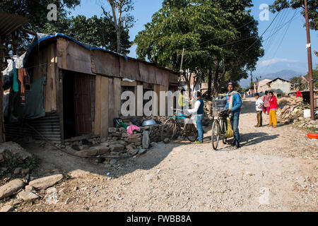 Il Nepal, Nuwakot district, un anno dopo il terremoto Foto Stock