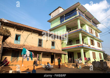 Il Nepal, Sangha, vita quotidiana Foto Stock