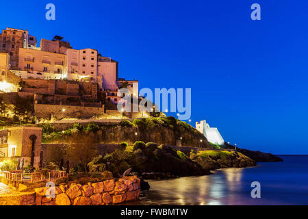 Sperlonga a sunrise. Sperlonga, Lazio, Italia. Foto Stock