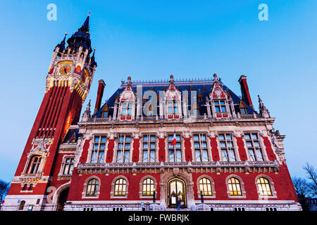 Calais city hall. Calais, Nord-Pas-de-Calais-Picardy, Francia. Foto Stock