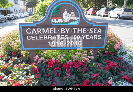 Carmelo-per-il-mare incredibile villaggio in California Foto Stock