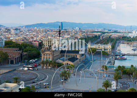 Il porto di Barcellona distretto, Spagna Foto Stock