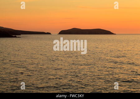 Cardigan Island al tramonto Foto Stock