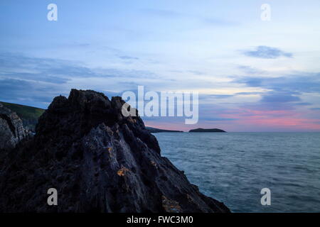 Cardigan Island al tramonto Foto Stock