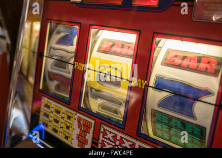 Jackpot slot machines pronto per l'uso. Foto Stock