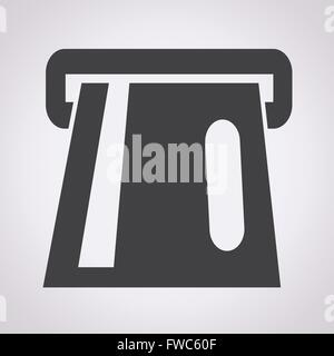 Icona di Atm bancomat icona slot Illustrazione Vettoriale