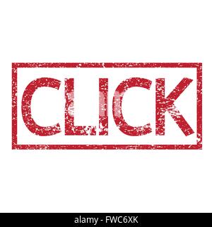 Il testo del timbro fare clic su Illustrazione Vettoriale