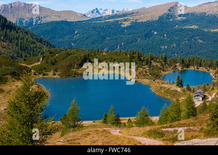 I due laghi di Colbricon, vicino a passo Rolle Trentino-Alto-Adige Italia Foto Stock