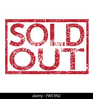 Il testo del timbro ESAURITO Illustrazione Vettoriale