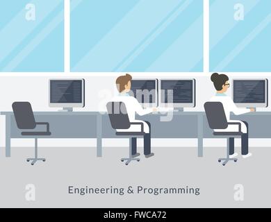 Progettazione e programmazione del processo di lavoro Illustrazione Vettoriale
