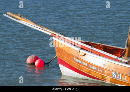 Archetto di Yorkshire tradizionale barca da pesca. Foto Stock