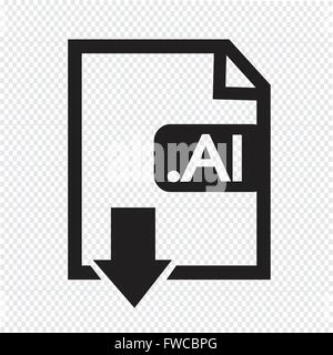 Il tipo di file immagine in formato icona IA Illustrazione Vettoriale
