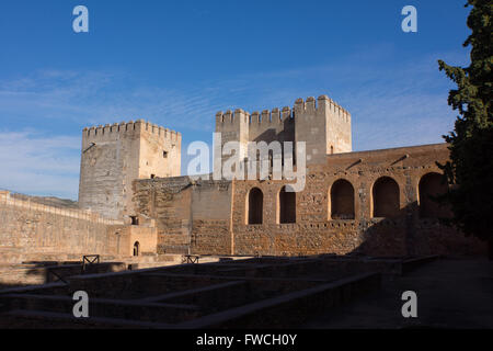 La Alcazaba fortezza Alhambra di Granada Spagna Foto Stock