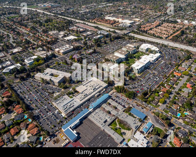 Campus Apple, Apple Inc., antenna, Apple University, al di sopra di Apple Inc sede Cupertino California, Silicon Valley Foto Stock