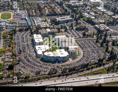 Campus Apple, Apple Inc., antenna, Apple University, al di sopra di Apple Inc sede Cupertino California, Silicon Valley Foto Stock