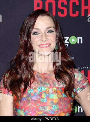 Premiere di Amazon " Bosch " Stagione 2 a SilverScreen Theatre - Arrivi con: Annie Wersching dove: West Hollywood, California, Stati Uniti quando: 03 Mar 2016 Foto Stock