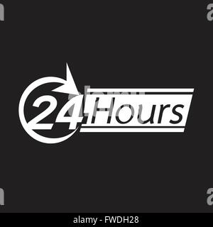 24 ore icona logo Illustrazione Vettoriale