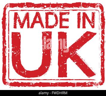 Made in UK il testo del timbro illustrazione Illustrazione Vettoriale