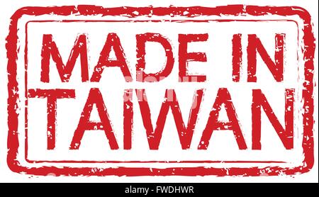 Made in Taiwan il testo del timbro illustrazione Illustrazione Vettoriale