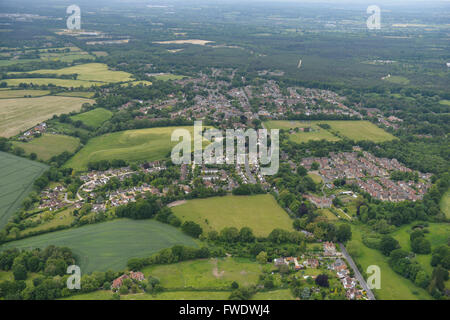 Una veduta aerea del Berkshire città di Mortimer comuni Foto Stock