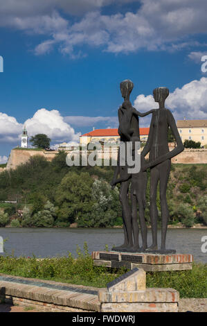 Petrovaradin Fortress in backgrund Foto Stock