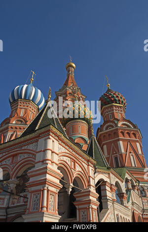 Le guglie della cattedrale di san Basilio, rosso sqaure, Mosca, Russia. Foto Stock