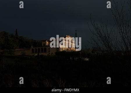 Antica villa in campagna vicino a Vallina, Bagno a Ripoli, Firenze, periodo rinascimentale toscana. L'Italia. Foto Stock