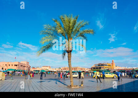 La Jemaa El Fnaa, Medina, Marrakech, Marocco, Africa settentrionale Foto Stock