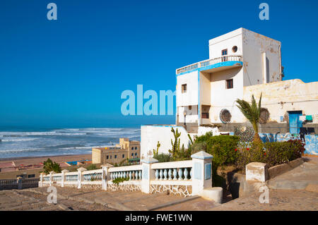 Ship House, Sidi Ifni, Guelmim-Oued regione del sud del Marocco, Africa settentrionale Foto Stock