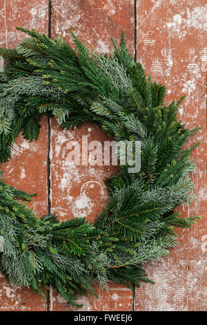 Natale corona di Avvento Foto Stock