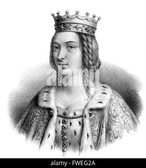 Adbelahide, Adele, Adelheid, Adelaide di Aquitaine, o Adelaide di Poitiers, c. 945-c. 1004, regina di Francia, moglie di Hugh Capet Foto Stock