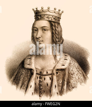 Adbelahide, Adele, Adelheid, Adelaide di Aquitaine, o Adelaide di Poitiers, c. 945-c. 1004, regina di Francia, moglie di Hugh Capet Foto Stock