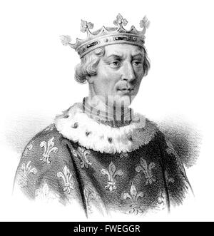Luigi VIII il leone, Ludwig VIII., 1187-1226, re di Francia dalla casa di Capet, re d'Inghilterra Foto Stock