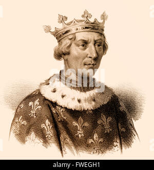 Luigi VIII il leone, Ludwig VIII., 1187-1226, re di Francia dalla casa di Capet, re d'Inghilterra Foto Stock