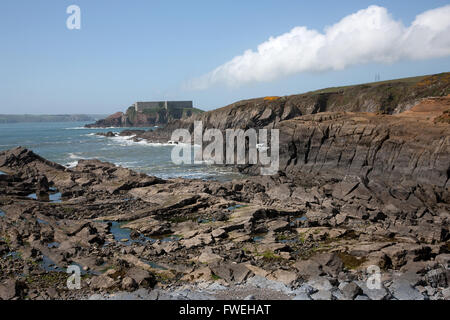 Thorn Isola, angolo di West Bay, Pembrokeshire, Galles Foto Stock