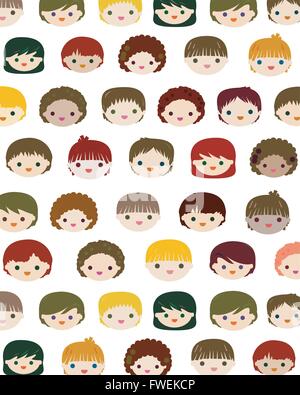 I bambini si affaccia sullo sfondo Illustrazione Vettoriale