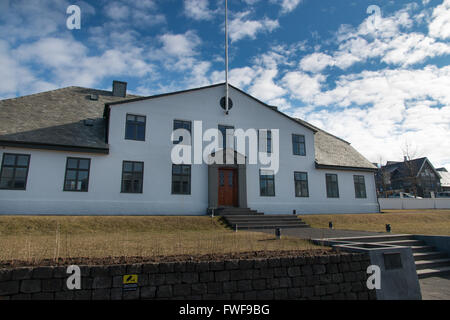 Il Stjórnarráðið islandese di Primo Ministro dell'Ufficio in Reykjavík, Foto Stock