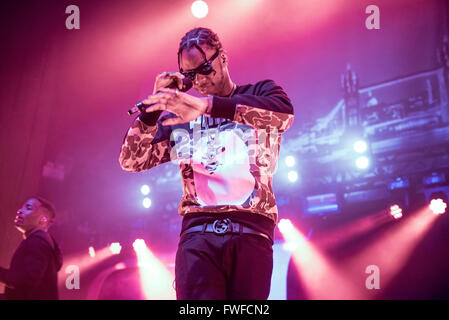 Manchester, Regno Unito. Il 4 aprile 2016. Krept e Konan eseguire al Ritz, Manchester il loro tour del Regno Unito 04/04/2016 Credit: Gary Mather/Alamy Live News Foto Stock